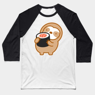 Cute Tuna Sushi Roll Sloth Baseball T-Shirt